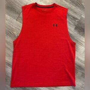 Under Armour HeatGear Red Sleeveless Athletic Tank Top Men’s Large